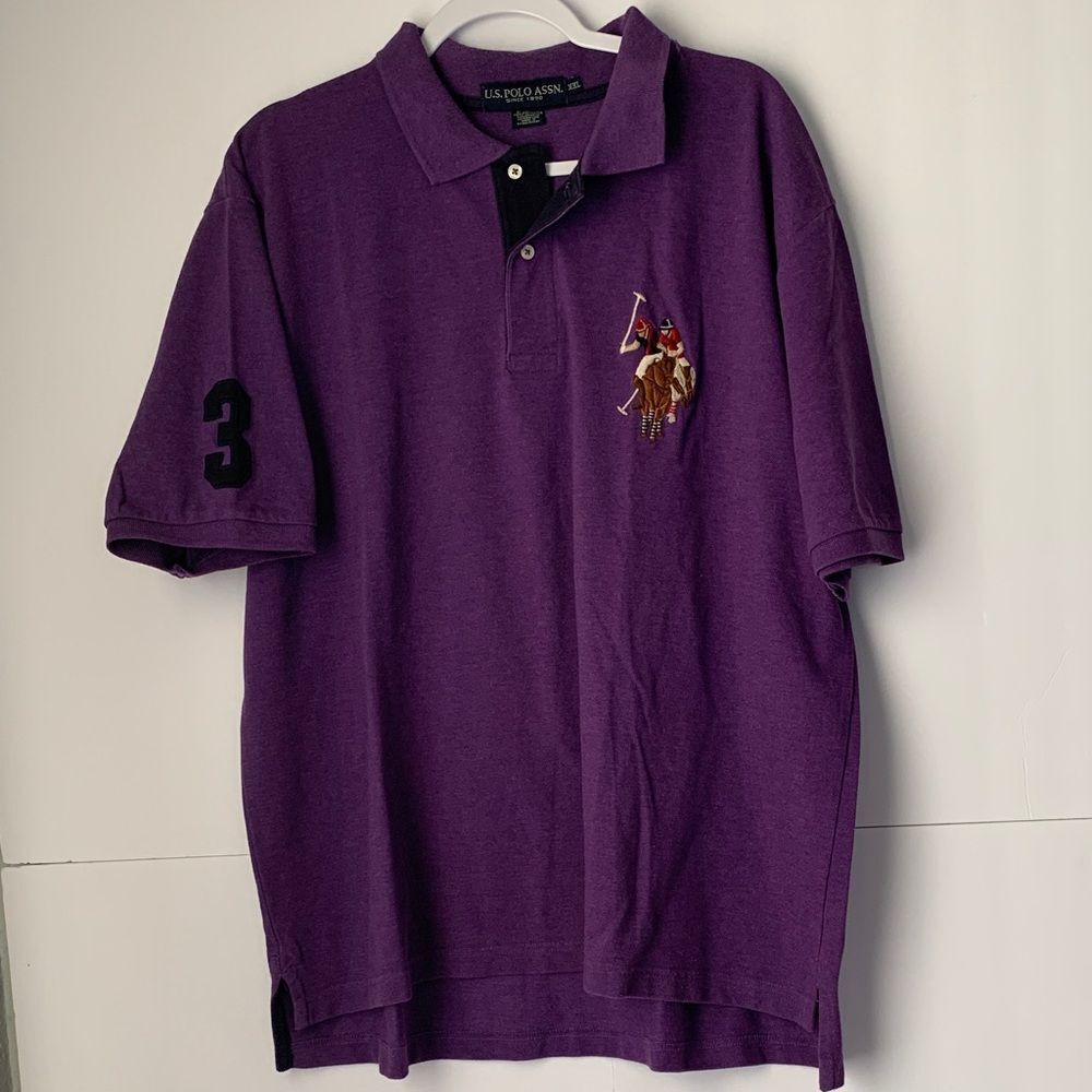U.S.Polo Assn.Men’s Purple Big Logo Polo Shirt Size XXL